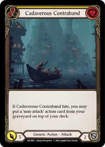 Cadaverous Contraband (Yellow) (ARC180), Arcane Rising — Flesh & Blood card price