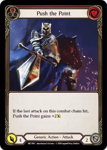 Push the Point (Red) (ARC188), Arcane Rising — Flesh & Blood card price