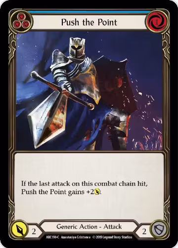 Push the Point (Blue) (ARC190), Arcane Rising — Flesh & Blood card price
