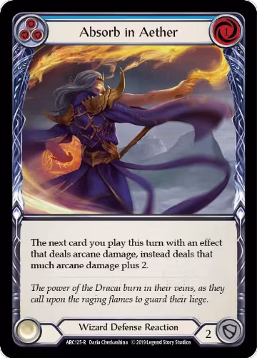 Absorb in Aether (Blue) (ARC125), Arcane Rising — Flesh & Blood card price