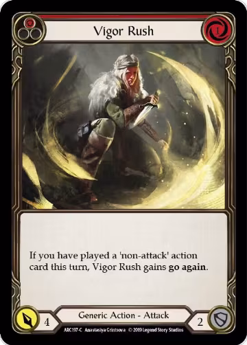 Vigor Rush (Red) (ARC197), Arcane Rising — Flesh & Blood card price