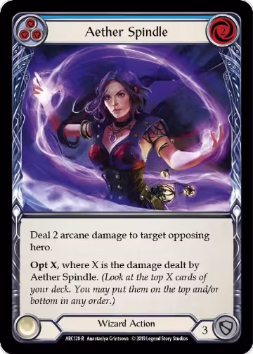 Aether Spindle (Blue) (ARC128), Arcane Rising — Flesh & Blood card price
