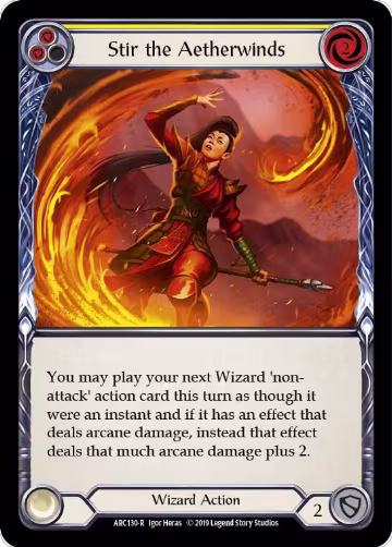 Stir the Aetherwinds (Yellow) (ARC130), Arcane Rising — Flesh & Blood card price