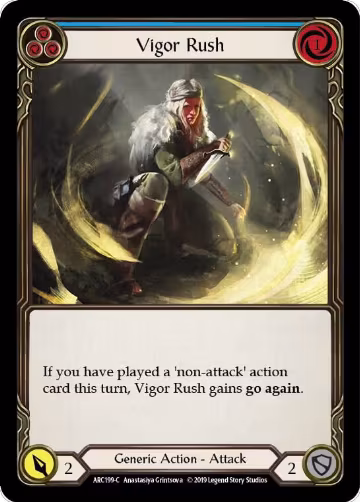 Vigor Rush (Blue) (ARC199), Arcane Rising — Flesh & Blood card price