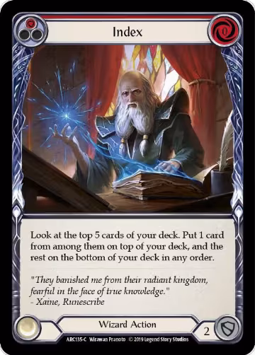Index (Red) (ARC135), Arcane Rising — Flesh & Blood card price