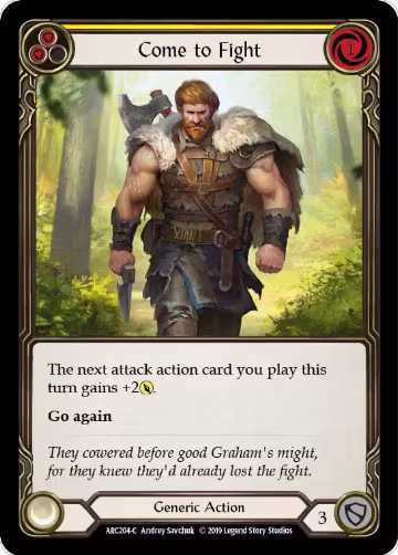 Come to Fight (Yellow) (ARC204), Arcane Rising — Flesh & Blood card price