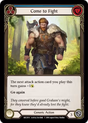 Come to Fight (Blue) (ARC205), Arcane Rising — Flesh & Blood card price