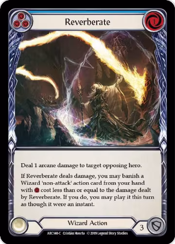 Reverberate (Blue) (ARC140), Arcane Rising — Flesh & Blood card price