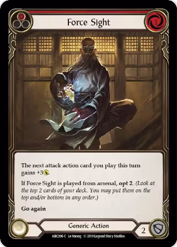 Force Sight (Red) (ARC206), Arcane Rising — Flesh & Blood card price