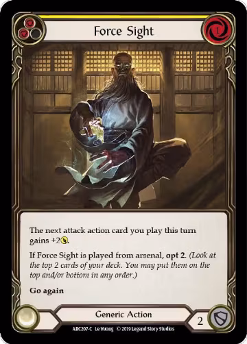 Force Sight (Yellow) (ARC207), Arcane Rising — Flesh & Blood card price