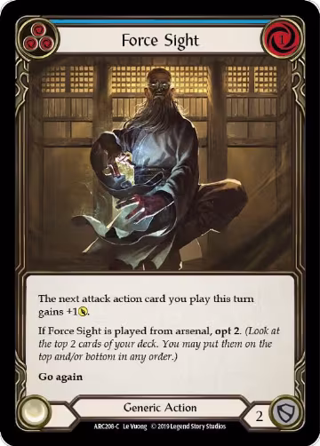 Force Sight (Blue) (ARC208), Arcane Rising — Flesh & Blood card price