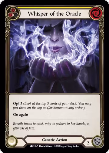 Whisper of the Oracle (Yellow) (ARC216), Arcane Rising — Flesh & Blood card price
