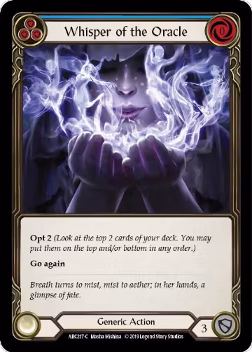 Whisper of the Oracle (Blue) (ARC217), Arcane Rising — Flesh & Blood card price