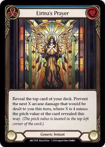 Eirina's Prayer (Blue) (ARC175), Arcane Rising — Flesh & Blood card price