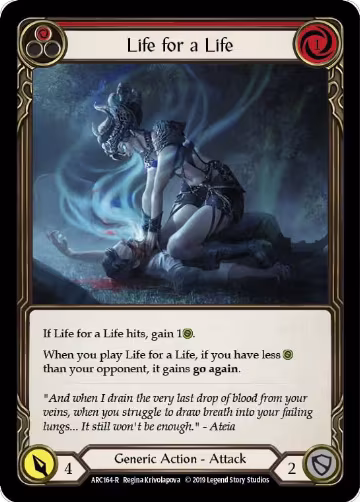 Life for a Life (Red) (ARC164), Arcane Rising — Flesh & Blood card price