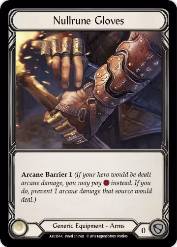 Nullrune Gloves (ARC157), Arcane Rising — Flesh & Blood card price