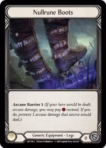 Nullrune Boots (ARC158), Arcane Rising — Flesh & Blood card price