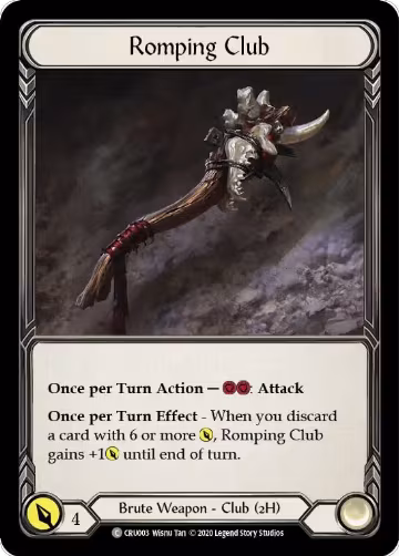 Romping Club (CRU003), Crucible of War — Flesh & Blood card price