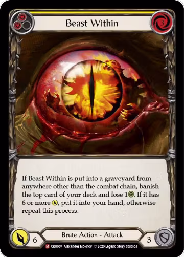 Beast Within (CRU007), Crucible of War — Flesh & Blood card price