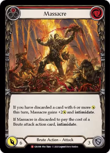 Massacre (CRU008), Crucible of War — Flesh & Blood card price