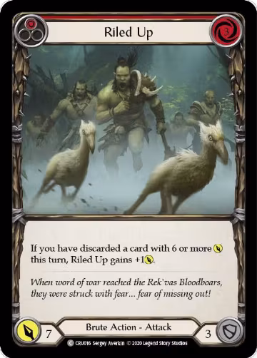 Riled Up (Red) (CRU016), Crucible of War — Flesh & Blood card price