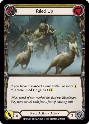 Riled Up (Yellow) (CRU017), Crucible of War — Flesh & Blood card price