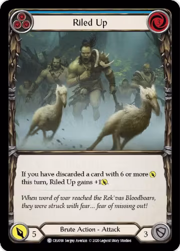 Riled Up (Blue) (CRU018), Crucible of War — Flesh & Blood card price