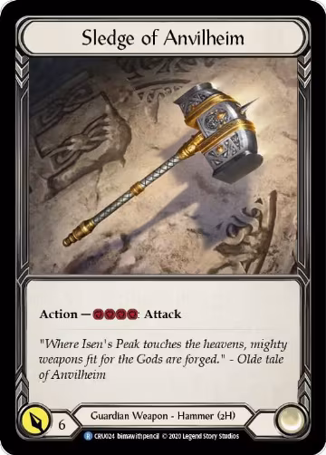 Sledge of Anvilheim (CRU024), Crucible of War — Flesh & Blood card price