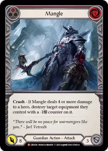 Mangle (CRU026), Crucible of War — Flesh & Blood card price
