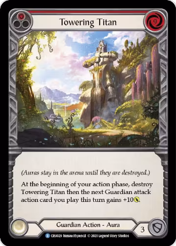 Towering Titan (Red) (CRU029), Crucible of War — Flesh & Blood card price