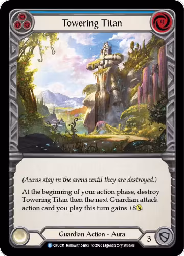 Towering Titan (Blue) (CRU031), Crucible of War — Flesh & Blood card price