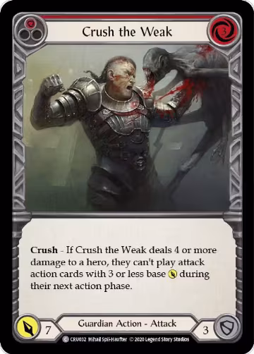 Crush the Weak (Red) (CRU032), Crucible of War — Flesh & Blood card price