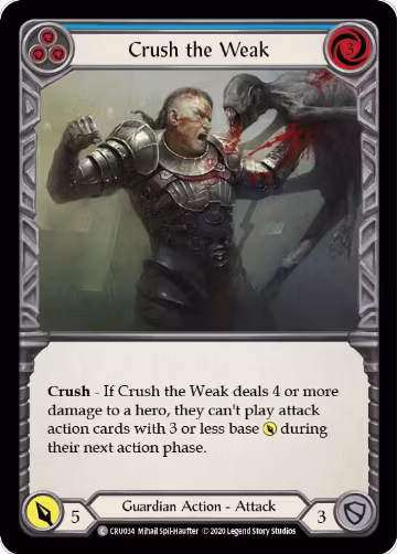 Crush the Weak (Blue) (CRU034), Crucible of War — Flesh & Blood card price