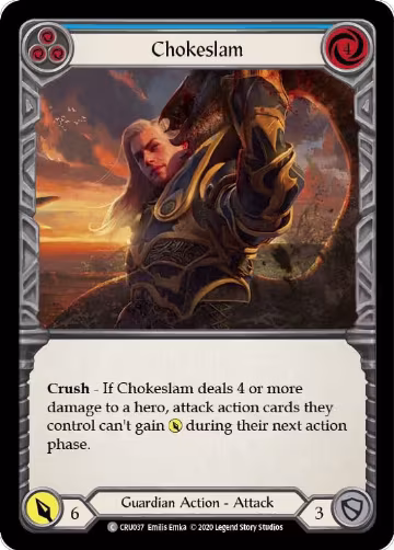 Chokeslam (Blue) (CRU037), Crucible of War — Flesh & Blood card price
