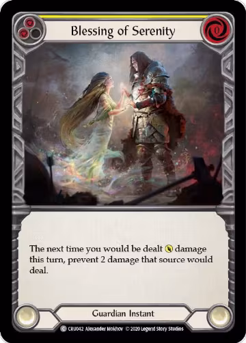 Blessing of Serenity (Yellow) (CRU042), Crucible of War — Flesh & Blood card price