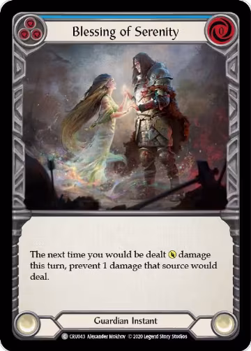 Blessing of Serenity (Blue) (CRU043), Crucible of War — Flesh & Blood card price