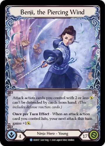 Benji, the Piercing Wind (CRU047), Crucible of War — Flesh & Blood card price