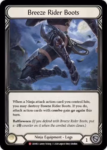 Breeze Rider Boots (CRU053), Crucible of War — Flesh & Blood card price