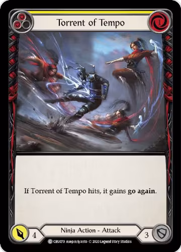 Torrent of Tempo (Yellow) (CRU070), Crucible of War — Flesh & Blood card price