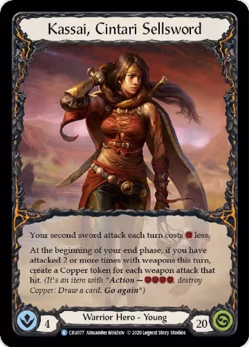 Kassai, Cintari Sellsword (CRU077), Crucible of War — Flesh & Blood card price