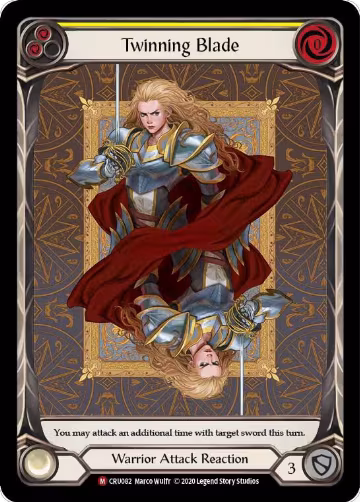 Twinning Blade (Extended Art) (CRU082), Crucible of War — Flesh & Blood card price