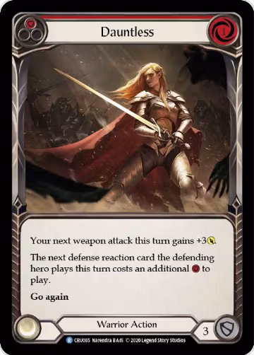 Dauntless (Red) (CRU085), Crucible of War — Flesh & Blood card price