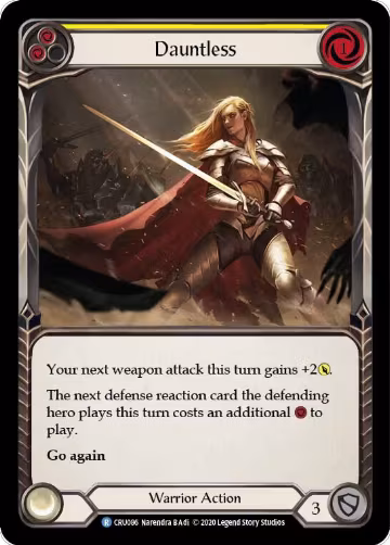 Dauntless (Yellow) (CRU086), Crucible of War — Flesh & Blood card price
