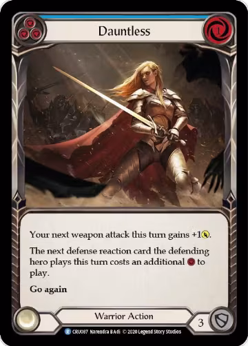 Dauntless (Blue) (CRU087), Crucible of War — Flesh & Blood card price