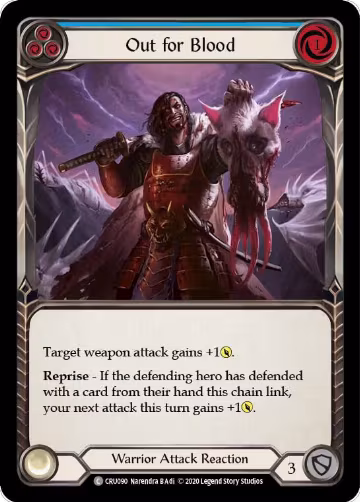 Out for Blood (Blue) (CRU090), Crucible of War — Flesh & Blood card price