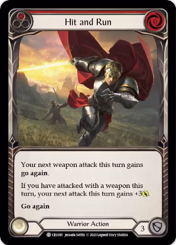 Hit and Run (Red) (CRU091), Crucible of War — Flesh & Blood card price