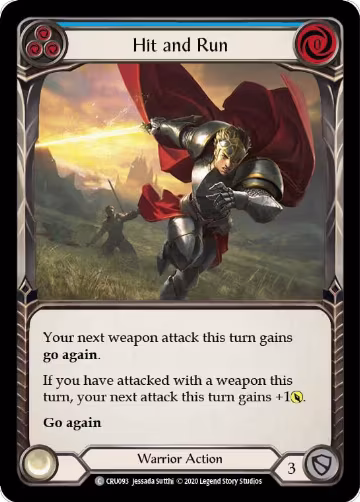 Hit and Run (Blue) (CRU093), Crucible of War — Flesh & Blood card price