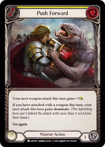 Push Forward (Yellow) (CRU095), Crucible of War — Flesh & Blood card price