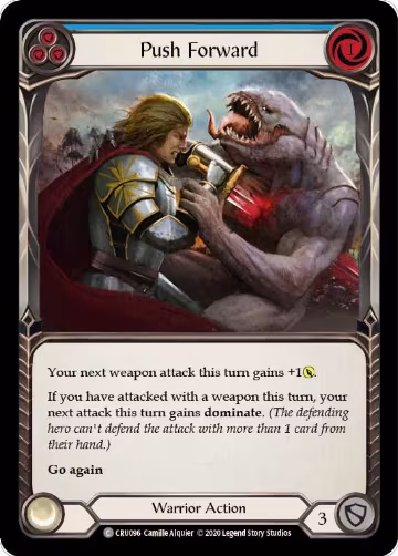 Push Forward (Blue) (CRU096), Crucible of War — Flesh & Blood card price