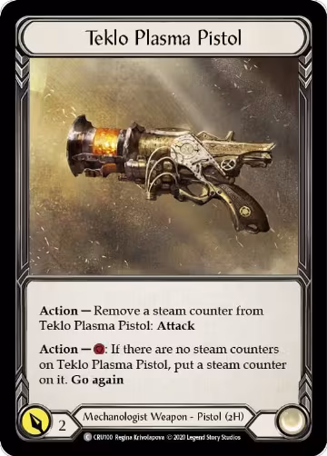 Teklo Plasma Pistol (CRU100), Crucible of War — Flesh & Blood card price